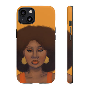 Tangerine- Afro Woman Phone Case for iPhone & Samsung Galaxy iPhone 13 Matte 