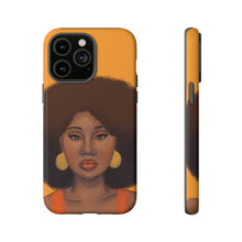 Load image into Gallery viewer, Tangerine- Afro Woman Phone Case for iPhone &amp; Samsung Galaxy iPhone 14 Pro Max Matte 
