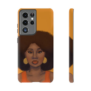 Tangerine- Afro Woman Phone Case for iPhone & Samsung Galaxy Samsung Galaxy S21 Ultra Glossy 