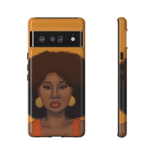 Load image into Gallery viewer, Tangerine- Afro Woman Phone Case for iPhone &amp; Samsung Galaxy Google Pixel 6 Pro Glossy 
