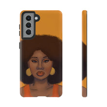 Load image into Gallery viewer, Tangerine- Afro Woman Phone Case for iPhone &amp; Samsung Galaxy Samsung Galaxy S21 Glossy 
