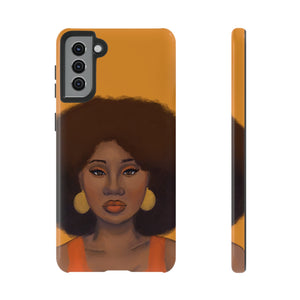 Tangerine- Afro Woman Phone Case for iPhone & Samsung Galaxy Samsung Galaxy S21 Plus Glossy 