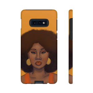 Tangerine- Afro Woman Phone Case for iPhone & Samsung Galaxy Samsung Galaxy S10E Matte 