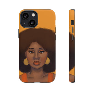 Tangerine- Afro Woman Phone Case for iPhone & Samsung Galaxy iPhone 13 Mini Matte 