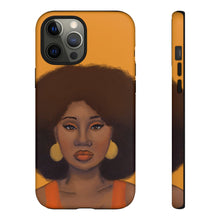Load image into Gallery viewer, Tangerine- Afro Woman Phone Case for iPhone &amp; Samsung Galaxy iPhone 12 Pro Max Matte 
