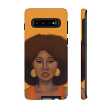 Load image into Gallery viewer, Tangerine- Afro Woman Phone Case for iPhone &amp; Samsung Galaxy Samsung Galaxy S10 Glossy 
