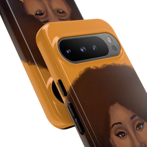 Tangerine Afro Woman Tough Android Phone Case 