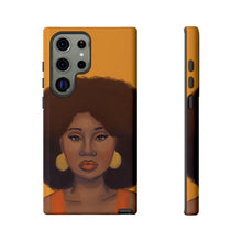 Load image into Gallery viewer, Tangerine Afro Woman Tough Android Phone Case Samsung Galaxy S23 Ultra Glossy 
