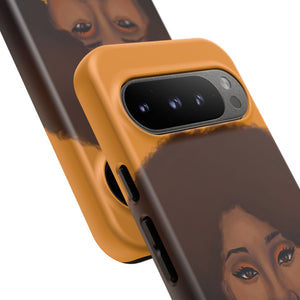 Tangerine Afro Woman Tough Android Phone Case 