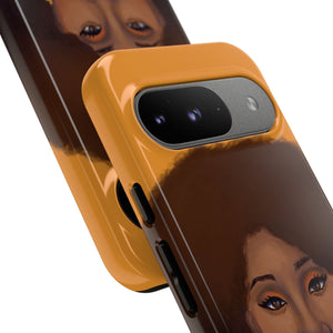 Tangerine Afro Woman Tough Android Phone Case 