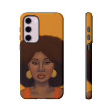Load image into Gallery viewer, Tangerine Afro Woman Tough Android Phone Case Samsung Galaxy S23 Plus Matte 
