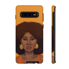 Load image into Gallery viewer, Tangerine Afro Woman Tough Android Phone Case Samsung Galaxy S10 Matte 
