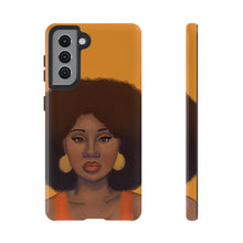 Load image into Gallery viewer, Tangerine Afro Woman Tough Android Phone Case Samsung Galaxy S21 Glossy 
