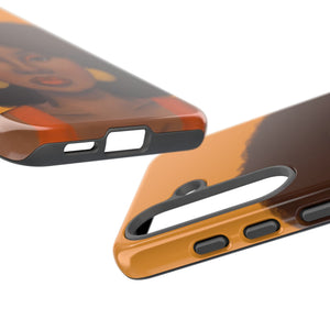 Tangerine Afro Woman Tough Android Phone Case 