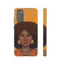 Load image into Gallery viewer, Tangerine Afro Woman Tough Android Phone Case Samsung Galaxy S20 FE Glossy 
