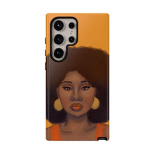 Load image into Gallery viewer, Tangerine Afro Woman Tough Android Phone Case Samsung Galaxy S24 Ultra Glossy 
