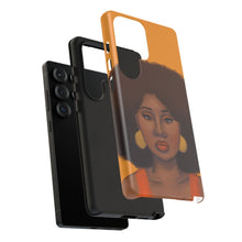 Load image into Gallery viewer, Tangerine Afro Woman Tough Android Phone Case 
