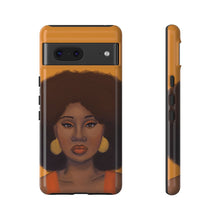 Load image into Gallery viewer, Tangerine Afro Woman Tough Android Phone Case Google Pixel 7 Glossy 
