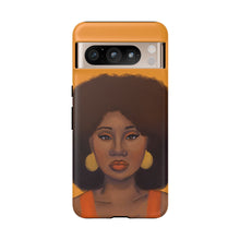 Load image into Gallery viewer, Tangerine Afro Woman Tough Android Phone Case Google Pixel 8 Pro Matte 
