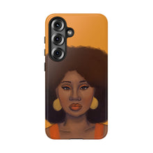 Load image into Gallery viewer, Tangerine Afro Woman Tough Android Phone Case Samsung Galaxy S25 Glossy 
