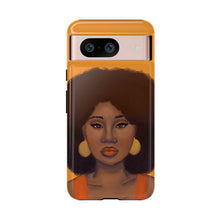 Load image into Gallery viewer, Tangerine Afro Woman Tough Android Phone Case Google Pixel 8 Glossy 

