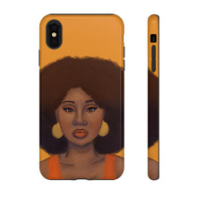 Load image into Gallery viewer, Tangerine Afro Woman Tough iPhone Case iPhone XS MAX Glossy 
