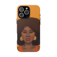 Load image into Gallery viewer, Tangerine Afro Woman Tough iPhone Case iPhone 16 Pro Max Matte 
