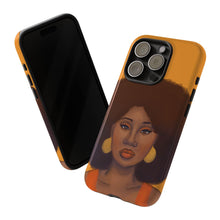 Load image into Gallery viewer, Tangerine Afro Woman Tough iPhone Case 
