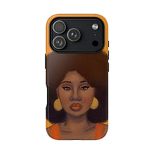 Load image into Gallery viewer, Tangerine Afro Woman Tough iPhone Case iPhone 17 Pro Glossy 
