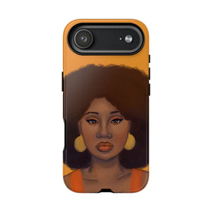 Tangerine Afro Woman Tough iPhone Case iPhone 17 Air Glossy 