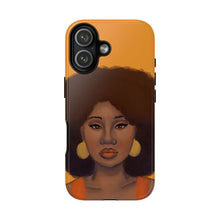 Load image into Gallery viewer, Tangerine Afro Woman Tough iPhone Case iPhone 17 Glossy 
