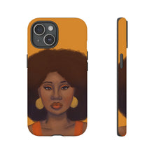 Load image into Gallery viewer, Tangerine Afro Woman Tough iPhone Case iPhone 15 Matte 
