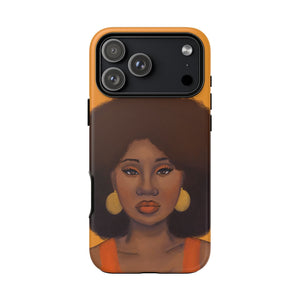 Tangerine Afro Woman Tough iPhone Case iPhone 17 Pro Max Matte 