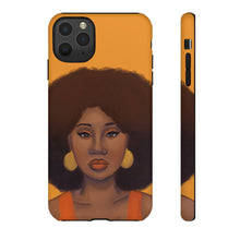 Load image into Gallery viewer, Tangerine Afro Woman Tough iPhone Case iPhone 11 Pro Max Matte 
