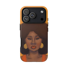 Load image into Gallery viewer, Tangerine Afro Woman Tough iPhone Case iPhone 17 Pro Matte 
