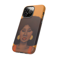 Load image into Gallery viewer, Tangerine Afro Woman Tough iPhone Case 
