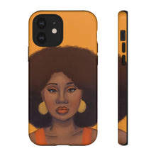 Load image into Gallery viewer, Tangerine Afro Woman Tough iPhone Case iPhone 12 Glossy 
