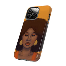 Load image into Gallery viewer, Tangerine Afro Woman Tough iPhone Case 
