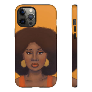 Tangerine Afro Woman Tough iPhone Case iPhone 12 Pro Max Glossy 