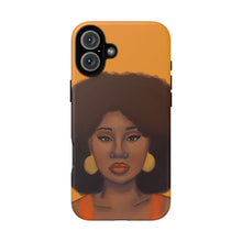 Load image into Gallery viewer, Tangerine Afro Woman Tough iPhone Case iPhone 16 Plus Matte 
