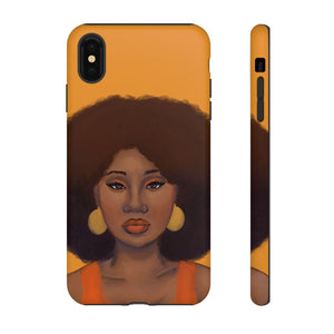 Tangerine Afro Woman Tough iPhone Case iPhone XS MAX Matte 