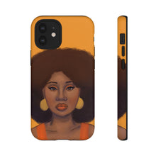 Load image into Gallery viewer, Tangerine Afro Woman Tough iPhone Case iPhone 12 Mini Matte 
