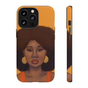 Tangerine Afro Woman Tough iPhone Case iPhone 13 Pro Matte 