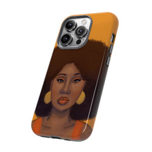 Load image into Gallery viewer, Tangerine Afro Woman Tough iPhone Case 
