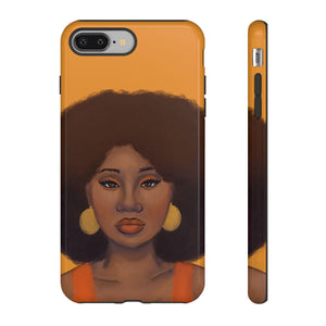 Tangerine Afro Woman Tough iPhone Case iPhone 8 Plus Glossy 