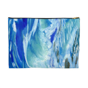 Waves Accessory Pouch Large Black zipper 