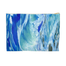 Load image into Gallery viewer, Waves Accessory Pouch Large White zipper 
