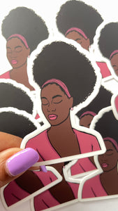 Afro Girl Sticker Pack of 5 