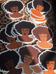 Afro Girl Stickers 