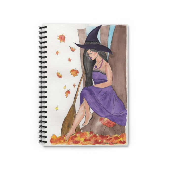 Autumn Witch Spiral Notebook - Ruled Line One Size 